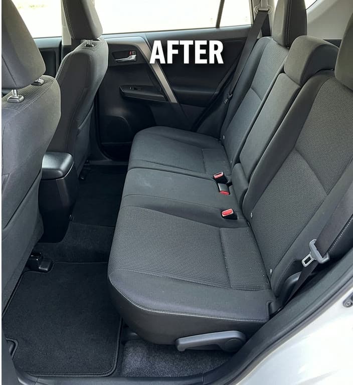 Clean car interior after Scrub Bros detail